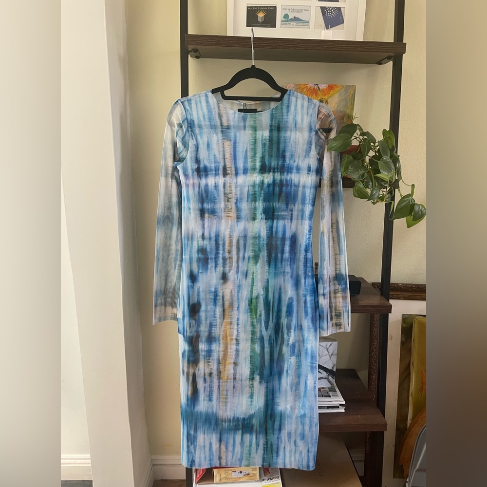 Birgitte Herskind Kathy Tie Dye Mesh midi dress